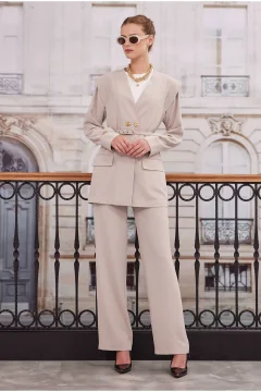 طقم نسائي باللون البيج - Фото 7