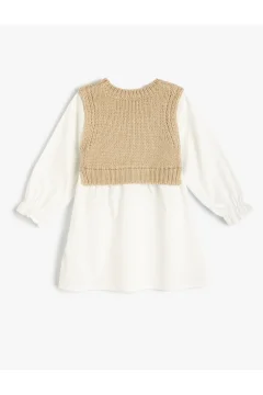 فستان بناتي مع سترة ركوب الدراجات - Фото 4