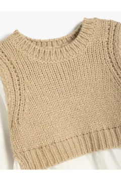 فستان بناتي مع سترة ركوب الدراجات - Фото 5