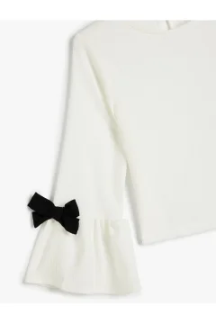 بلوزة للبنات باللون الابيض - Фото 3