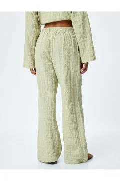 بنطال عالي الخصر من القطن - Фото 5