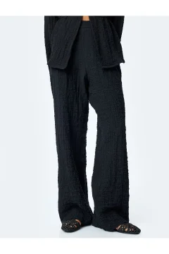 بنطال عالي الخصر من القطن - Фото 3