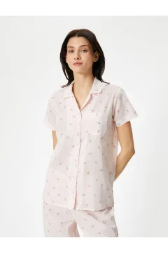 قميص بيجامة مزهر - Фото 7