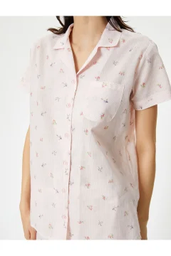 قميص بيجامة مزهر - Фото 5