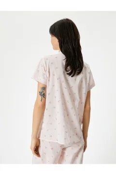 قميص بيجامة مزهر - Фото 8