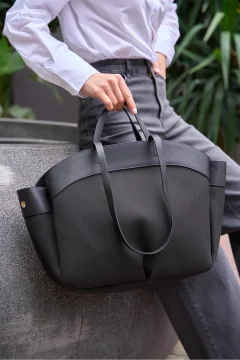 حقيبة كتف نسائية سوداء - Фото 2