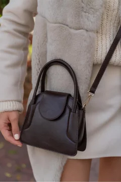 حقيبة ميني سيتي للنساء باللون البني - Фото 5