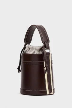 حقيبة نسائي لليد والكتف باللون البني - Фото 2