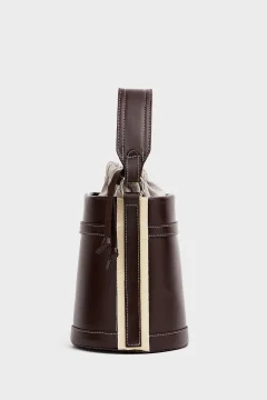 حقيبة نسائي لليد والكتف باللون البني - Фото 5