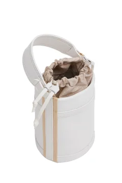 حقيبة نسائي لليد والكتف باللون الابيض - Фото 5