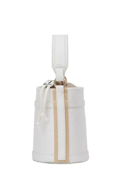 حقيبة نسائي لليد والكتف باللون الابيض - Фото 4