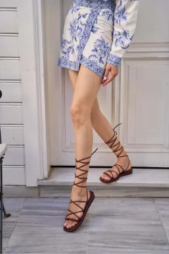 صندل أحمر كلاريت برباط - Фото 2