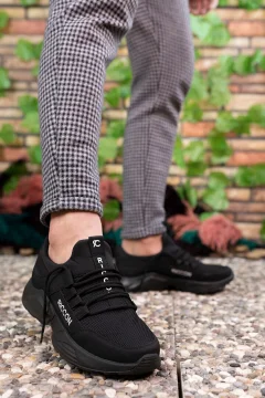 حذاء رياضي أسود للجنسين - Фото 8