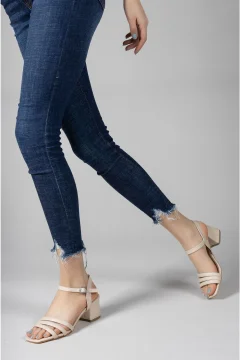 صندل نسائي بكعب بيج - Фото 4