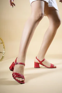 صندل نسائية بكعب أحمر - Фото 6