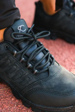 حذاء الرحلات للجنسين باللون الأسود - Фото 3