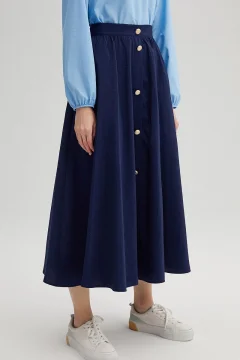 تنورة كوبرا بأزرار ذهبية - Фото 3