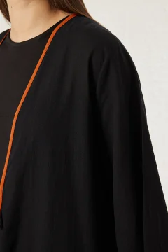 كيمونو نمط النخيل الأسود - Фото 8