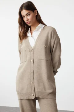 طقم كارديجان وبنطلون تريكو - Фото 2