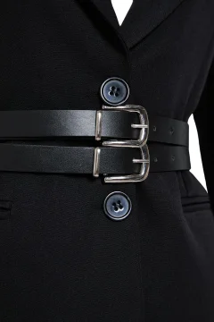 سترة سوداء منسوجة - Фото 4