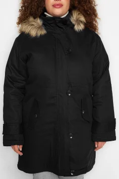 سترة فرو سوداء - Фото 4