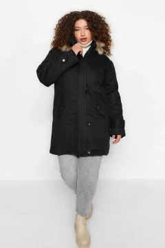 سترة فرو سوداء - Фото 7