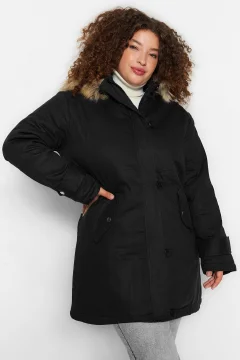 سترة فرو سوداء - Фото 2