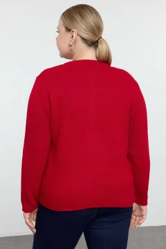 سترة تريكو حمراء - Фото 9