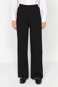 طقم كارديجان أسود بأزرار - Фото 4