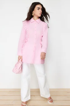 قميص من القطن المطرز - Фото 2