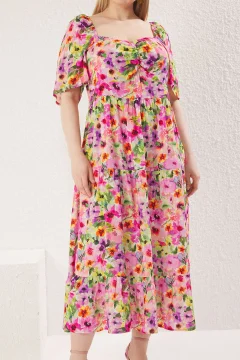 فستان وردى منقوش - Фото 5