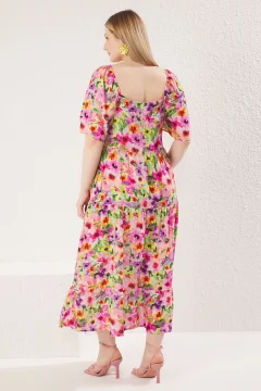 فستان وردى منقوش - Фото 8