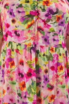 فستان وردى منقوش - Фото 7