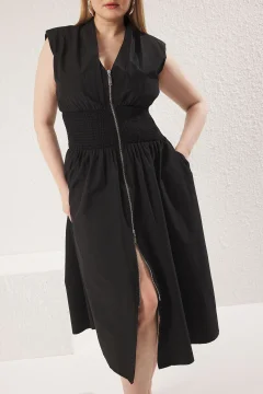 فستان أسود منسوج - Фото 5