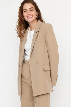 طقم نسائي انيق باللون البيج - Фото 4