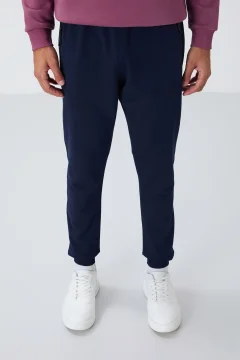 بنطال رياضي رجالي باللون الازرق الداكن - Фото 3