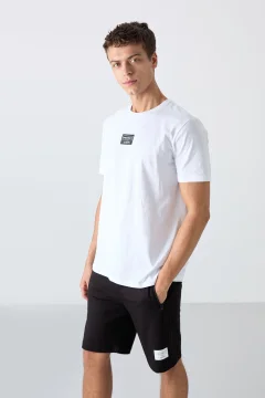 طقم شورت رجالي - أبيض وأسود - Фото 3