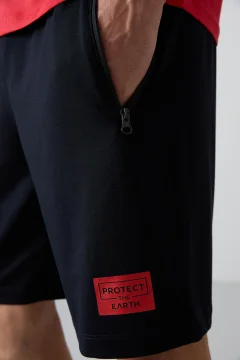 طقم شورت رجالي باللون الأزرق الداكن - Фото 8