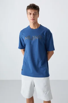 Parliament Cotton Thick Soft Textured Oversize Fit Printed Men's T-Shirt - 88345 - Фото 1