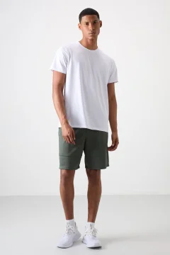 Khaki Thick Soft Comfort Fit Men's Shorts - 81272 - Фото 1