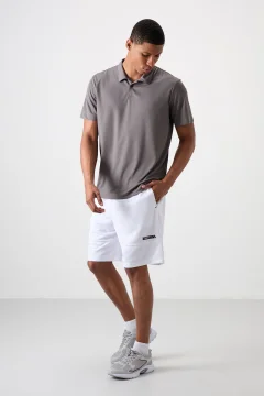 White Thick Soft Comfort Fit Men's Shorts - 81272 - Фото 1