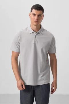 تي شيرت رجالي ذو ياقة بولو أساسية - Фото 8