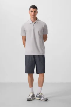 تي شيرت رجالي ذو ياقة بولو أساسية - Фото 6