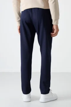 بنطال رياضي رجالي كلاسيكي ضيق بثلاثة جيوب باللون الازرق الداكن - Фото 6