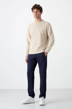 بنطال رياضي رجالي كلاسيكي ضيق بثلاثة جيوب باللون الازرق الداكن - Фото 4