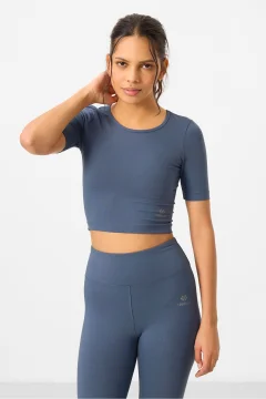 طقم رياضي للنساء باللون الازرق - Фото 9