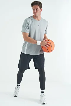 بنطال رياضي ضيق عالي الخصر أسود - Фото 2