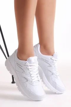 حذاء رياضي أبيض للجنسين - Фото 2