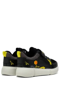 حذاء فيلكرو مريح للأطفال باللون الأسود والأصفر - Фото 3