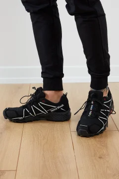 حذاء الرحلات باللون الأسود والأبيض - Фото 3